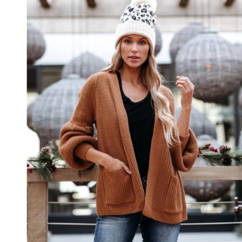 SASHA Knit Pocketed Cardigan